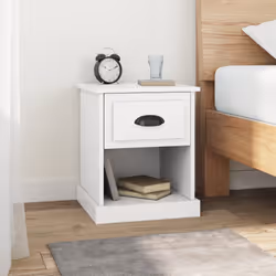 VidaXL 816129 Table de nuit et table de chevet Blanc