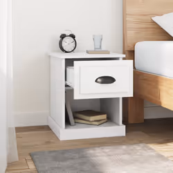 VidaXL 816129 Table de nuit et table de chevet Blanc - Vue supplémentaire 4
