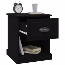 VidaXL 816130 Table de nuit et table de chevet Noir - Vue supplémentaire 5
