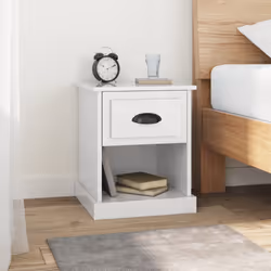 VidaXL 816132 Table de nuit et table de chevet Blanc