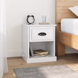 VidaXL 816133 Table de nuit et table de chevet Blanc