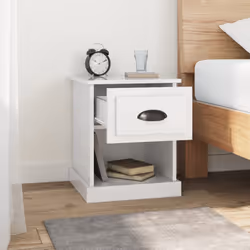 VidaXL 816133 Table de nuit et table de chevet Blanc