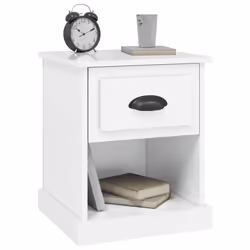 VidaXL 816133 Table de nuit et table de chevet Blanc - Vue supplémentaire 4