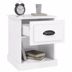 VidaXL 816133 Table de nuit et table de chevet Blanc - Vue supplémentaire 5