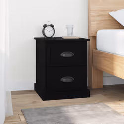VidaXL 816147 Table de nuit et table de chevet Noir