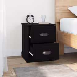 VidaXL 816147 Table de nuit et table de chevet Noir - Vue supplémentaire 4