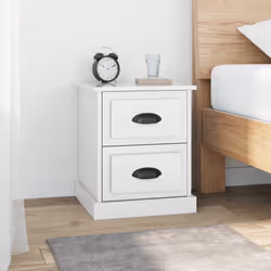 VidaXL 816149 Table de nuit et table de chevet Blanc