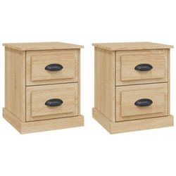Vidaxl - Tables de chevet 2pcs chêne sonoma 39x39x47,5cm bois ingénierie