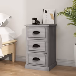vidaXL Table de chevet sonoma gris 39x39x67 cm bois dingénierie 816166