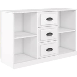 vidaXL Buffet blanc brillant 104,5x35,5x67,5 cm bois d'ingénierie