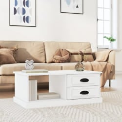 vidaXL Table basse blanc 90x50x35 cm