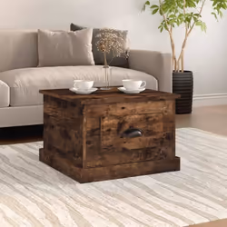vidaXL Table basse Chêne fumé 50x50x35 cm Bois d'ingénierie