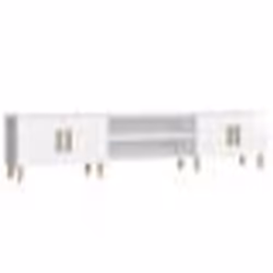 vidaXL Meuble TV blanc brillant 180x31,5x40 cm bois d'ingénierie