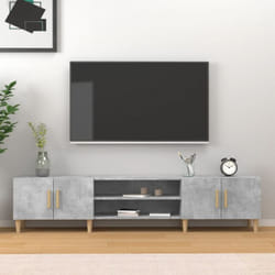 Vidaxl - Meuble tv gris béton 180x31,5x40 cm bois d'ingénierie
