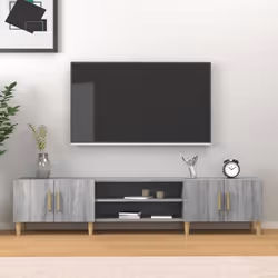 vidaXL Meuble TV sonoma gris 180x31,5x40 cm bois d'ingénierie
