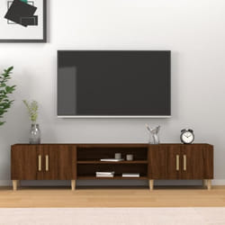 vidaXL Meuble TV chêne marron 180x31,5x40 cm bois d'ingénierie