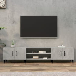 vidaXL Meuble TV gris béton 180x315x40 cm bois dingénierie 816268