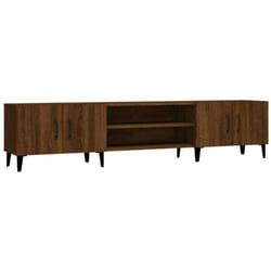 Meuble tv chêne marron 180x31,5x40 cm bois d'ingénierie Vidaxl