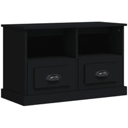 Vidaxl - Meuble tv noir 80x35x50 cm bois d'ingénierie