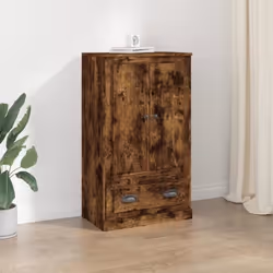 vidaXL Buffet haut chêne fumé 60x35,5x103,5 cm bois d'ingénierie