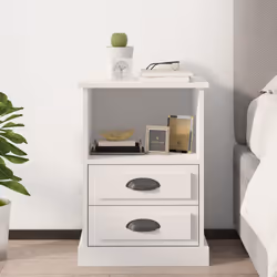 VidaXL 816328 Table de nuit et table de chevet Blanc