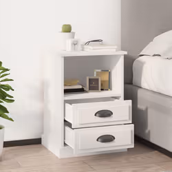 VidaXL 816328 Table de nuit et table de chevet Blanc