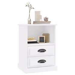 VidaXL 816328 Table de nuit et table de chevet Blanc - Vue supplémentaire 4