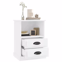 VidaXL 816328 Table de nuit et table de chevet Blanc - Vue supplémentaire 5