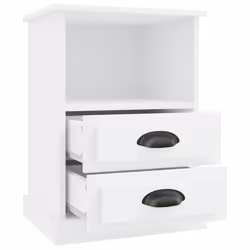 VidaXL 816328 Table de nuit et table de chevet Blanc - Vue supplémentaire 7