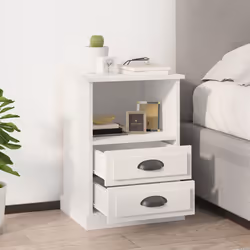VidaXL 816329 Table de nuit et table de chevet Blanc