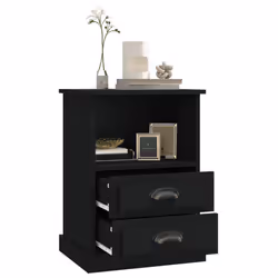 VidaXL 816331 Table de nuit et table de chevet Noir - Vue supplémentaire 5