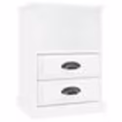 vidaXL Table de chevet blanc brillant 43x36x60 cm