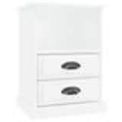 vidaXL Table de chevet blanc brillant 43x36x60 cm