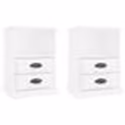 vidaXL Tables de chevet 2 pcs blanc brillant 43x36x60 cm