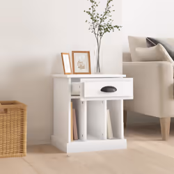 VidaXL 816344 Table de nuit et table de chevet Blanc