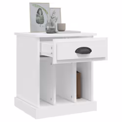 VidaXL 816344 Table de nuit et table de chevet Blanc - Vue supplémentaire 5