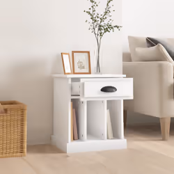 VidaXL 816345 Table de nuit et table de chevet Blanc