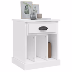 VidaXL 816345 Table de nuit et table de chevet Blanc - Vue supplémentaire 4