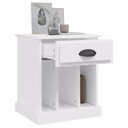 VidaXL 816345 Table de nuit et table de chevet Blanc - Vue supplémentaire 5