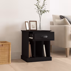 VidaXL 816346 Table de nuit et table de chevet Noir