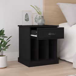 VidaXL 816347 Table de nuit et table de chevet Noir