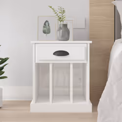 VidaXL 816348 Table de nuit et table de chevet Blanc