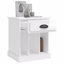 VidaXL 816348 Table de nuit et table de chevet Blanc - Vue supplémentaire 5
