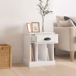 VidaXL 816349 Table de nuit et table de chevet Blanc