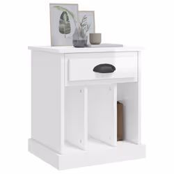 VidaXL 816349 Table de nuit et table de chevet Blanc - Vue supplémentaire 4