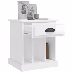 VidaXL 816349 Table de nuit et table de chevet Blanc - Vue supplémentaire 5