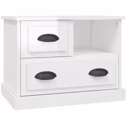 Cette table de chevet au design élégant est un supplément intemporel à votre décoration intérieure. Matériau durable : le boi ...