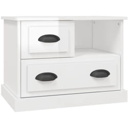 Table de chevet blanc brillant 60x39x45 cm Vidaxl