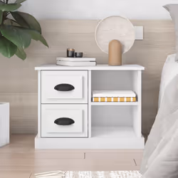 VidaXL 816368 Table de nuit et table de chevet Blanc