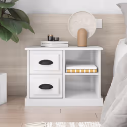 VidaXL 816370 Table de nuit et table de chevet Blanc